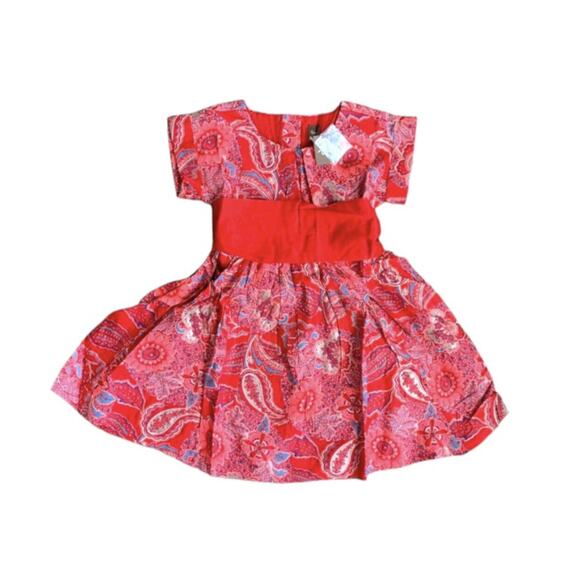 Tea Collection ❤️ NWT Adaira Sash Dress In Red Lantern - Picture 1 of 6